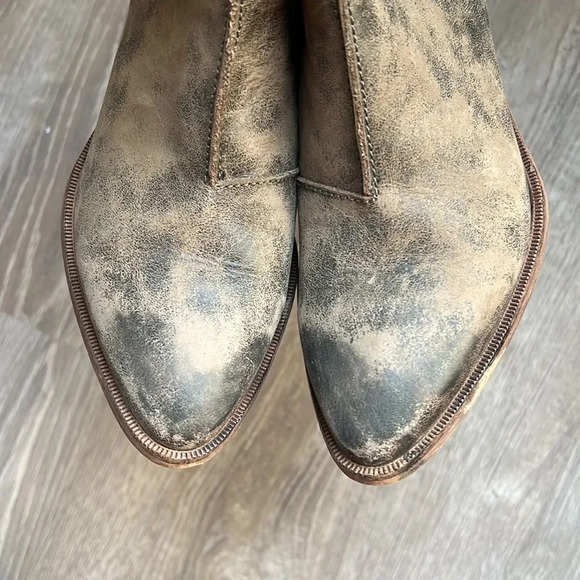 Free People Dark Horse Taupe Leather Ankle Chelsea Boots - Picture 7 of 10